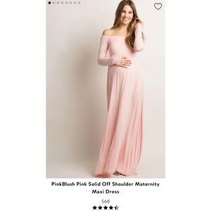 PinkBlush Maternity Baby Shower Maxi Dress- Pink